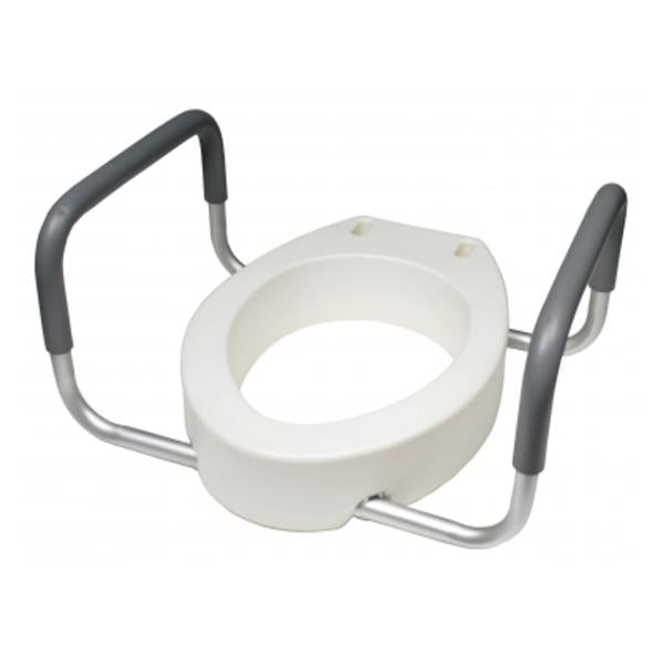 Graham Toilet Seat Riser Lumex Deluxe 300lb Wht 22.5x3.5" Elngt Adds 3.5 Adlt 2/Ca - Field/Everest &Jennings - 6482ER-2