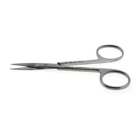 BR Surgical, LLC Scissors Iris 4-1/4" Sharp/Sharp Straight Left Hand Stainless Steel Each - BR08-34112LH