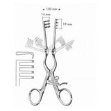 BR Surgical, LLC Retractor Adson 6-1/4" Baby Sharp 3x4 Teeth Stainless Steel Each - BR18-68416