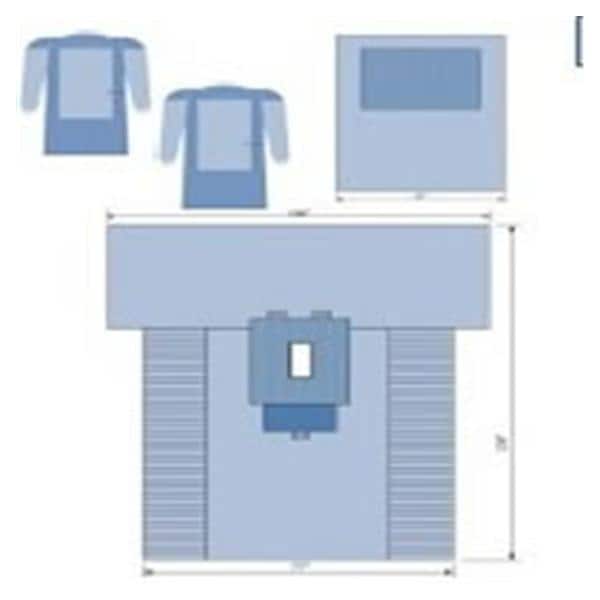 C Pack Laparotomy Abdominal VI With Large Fabric Reinforced SMS Gown 8/Ca - Core Medical, Inc - 60050