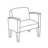 Lesro Industries Chair Guest Belmont 29-1/2x26x32-1/2" Grade 4 Hardwood Stellar Cherry Each - BL1201