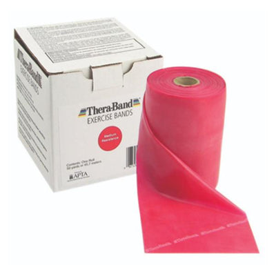 Fabrication Enterprises Band Exercise Thera-Band 50ydx5" Red Medium Latex Each - 10-1007