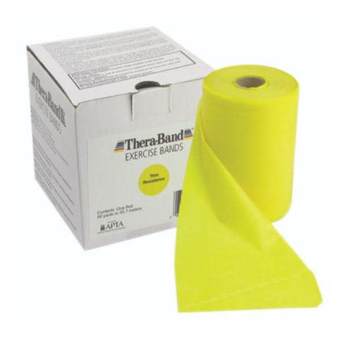 Fabrication Enterprises Band Exercise Thera-Band 50ydx5" Yellow Thin Latex Each - 10-1006