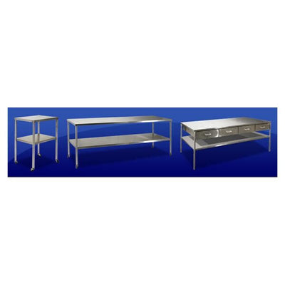 Mac Medical Table Instrument 304 Series Reinforced Top 60x24x34" Silver Each - T0005-H-B