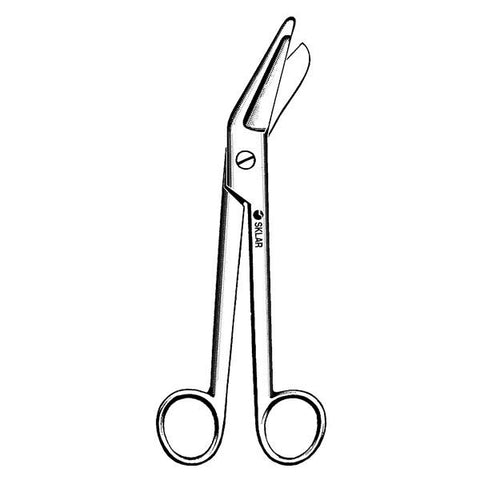 Sklar Instruments Scissors Plaster Esmarch Bruns 8" Blunt/Blunt Serrated Angled Stainless Steel Each - 11-1380