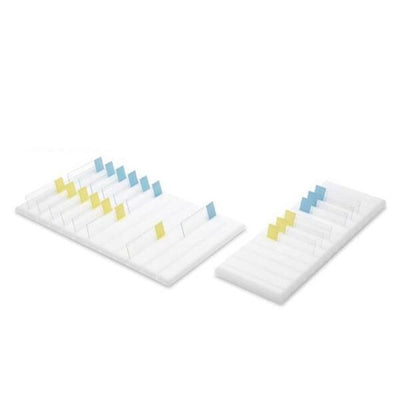 Marketlab Microscope Slide Storage Holder White 22 Position 11-3/4x7x1" Each - 2290