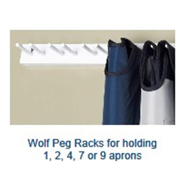 Wolf X Rack Peg Wall For Lead Apron 3x7" Each - Ray - 16421