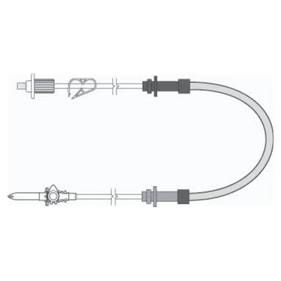 Baxter Healthcare Fluid Transfer Set Repeater Male Luer Lock Adapter Universal Vented Spike 10/Ca - H93811