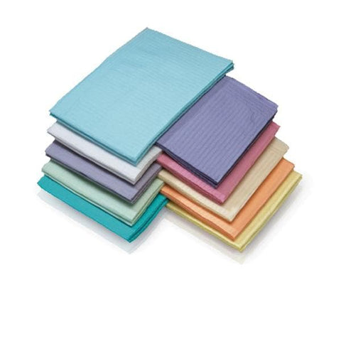 Medicom Bib Dental SafeBasics 13 in x 18 in White 3 Ply Tissue / Poly 500/Ca - 8383