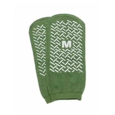 Medline Industries Inc Slippers Patient Terrycloth Green Medium 48/Ca - MDT211218MI