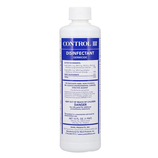 Maril Products Inc Solution Germicidal Control III Pleasant 16 oz Each, 12 Each/CA - C3/DISP/12