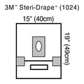 3M Medical Products Drape Surgical Steri-Drape Fenestrated 15x19" Small Clear Sterile 40/Ca - 1024