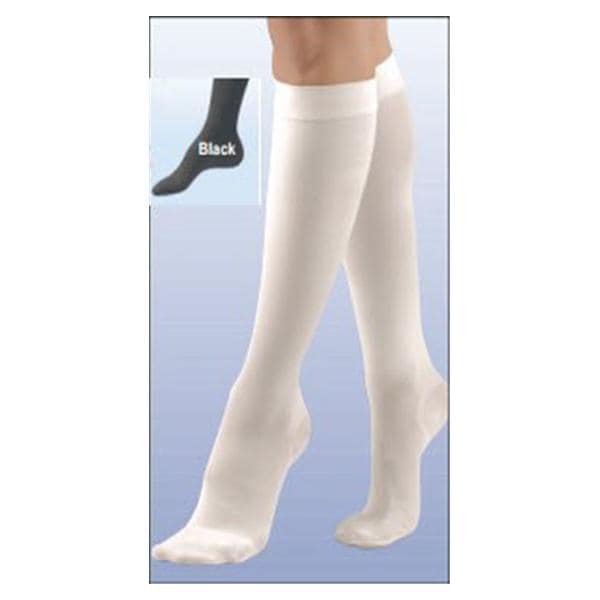 Fla Orthopedics Inc Hose Compression Activa Knee High Closed Toe Medium Unisex Black 1/Pr - H3062