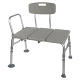 Drive Medical Designs Bench Transfer Bath 400lb Capacity 23x32x17.5-22.5" Aluminum/Plastic Each - 12011KD-1