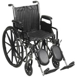 Drive Medical Designs Wheelchair Silver Sport 2 350lb Capacity Black/Silver Vein Swngwy Ftrst Adult Each - SSP220DDA-SF