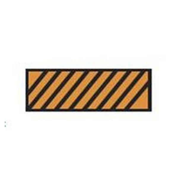 Aspen Surgical Tape Instrument ID ColorTrack 8-1/2x11" Sheet/1/4" Flxbl Orng/Blk Dgnl Strp Each - 159002EEA