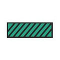 Aspen Surgical Tape Instrument ID ColorTrack 8-1/2x11" Sheet/1/4" Flexible Grn/Blk Dgnl Strp Each - 159006EEA