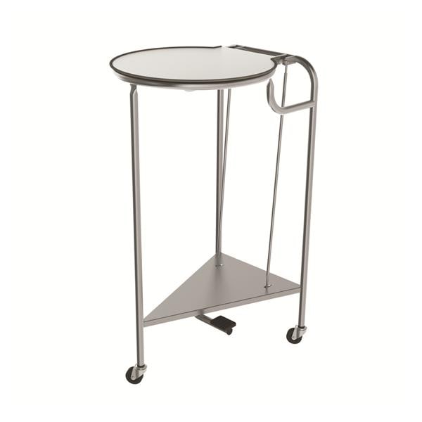 Mac Medical Hamper Linen Stainless Steel Round 18x35" Silver Each - LH-2000-FOL