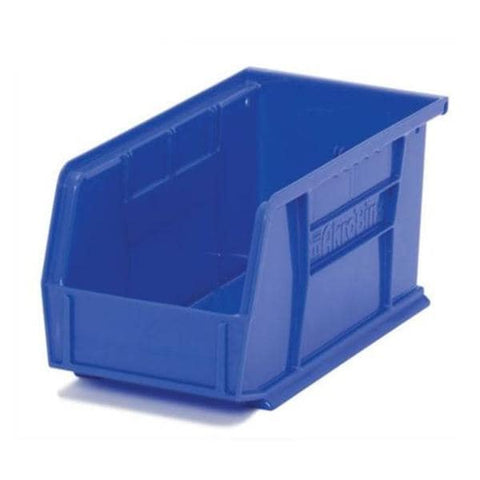 Marketlab Bin Organizer 4-1/8x10-7/8x4" Royal Blue Heavy Duty Polymer With Label Slot Eachch - 6034-BL