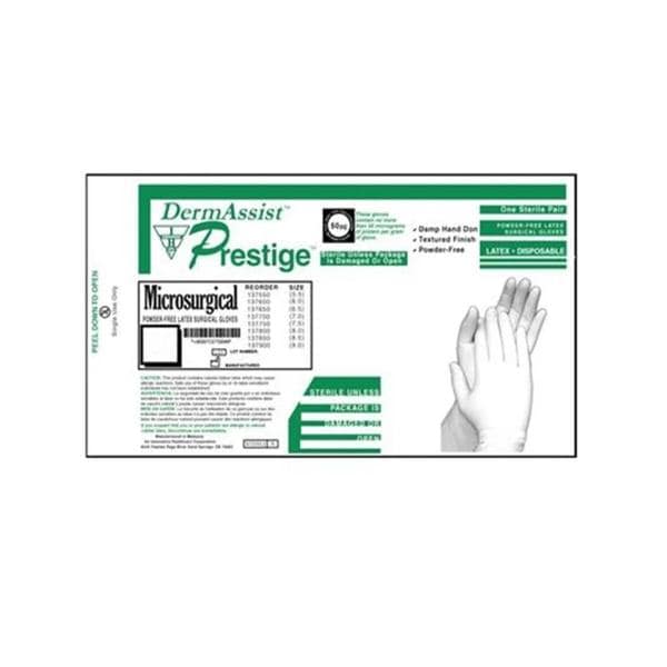 Innovative Healthcare Corp. Gloves Surgical DermAssist Prestige Powder-Free Latex 8.5 Sterile Brown 100Pr/Ca - 137850