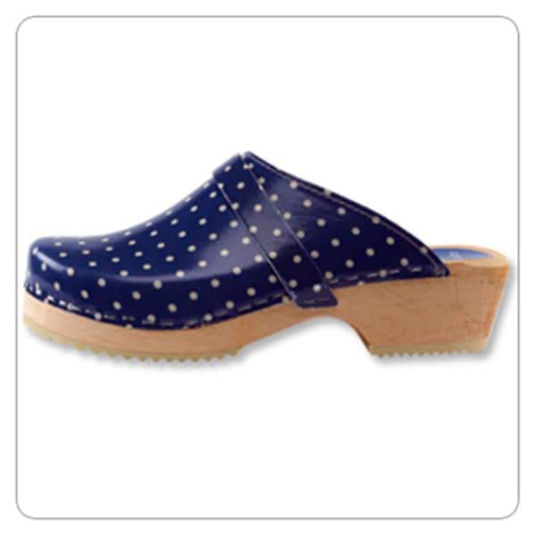 Moheda Toffeln International Clog Open Back Leather / Wood Base Womens Adult Size 10 Slip On 1/Pr - 1322110