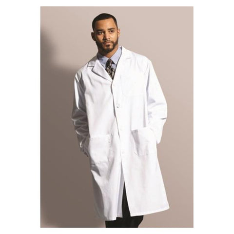 Fashion Seal Lab Coat X-Long 65% Polyester / 35% Cotton Mens White Size 48 45 In Each - 6480-48