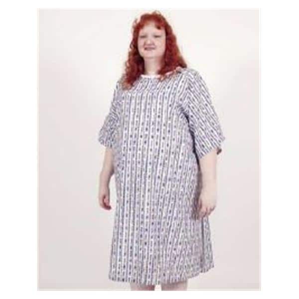 Encompass Group Gown Telemetry / IV 55% Cotton / 45% Polyester 3XL 76x47 Unsx BluDmnd Adlt 12/Pk - 45276-3XL