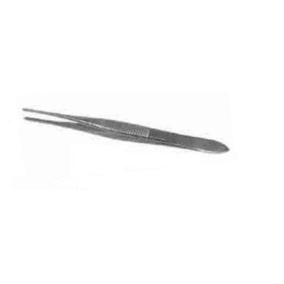 Centurion Medical Products Forcep Tissue Iris 4-1/4" Straight 1x2 Teeth Stainless Steel Disposable 20/Ca - 66275