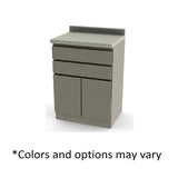 UMF Medical Cabinet Base 2 Door/2 Drawer Laminate 19x24x39.25" Cherry Each - 6014WC