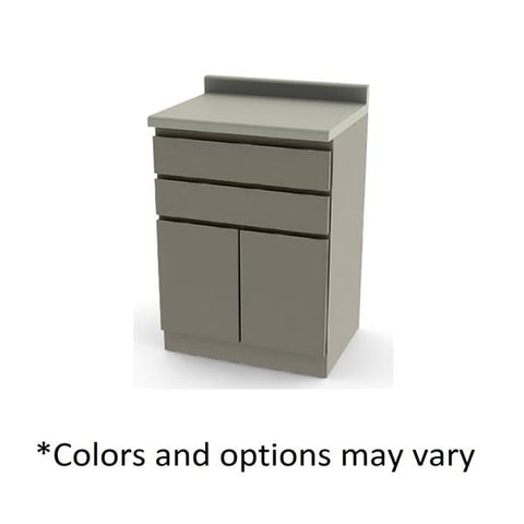 UMF Medical Cabinet Base 2 Door/2 Drawer Laminate 19x24x39.25" Cherry Each - 6014WC