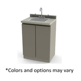 UMF Medical Cabinet Base Stainless Steel/Laminate 19x24x39.25" Cherry Each - 6024WC