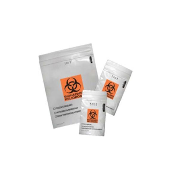 MiniGrip, LLC Speci-Zip Biohazard Bag Clear Zip Closure With 3-Wall/ Document Pouch 1000/Ca - IP810B3T
