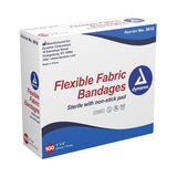 Dynarex Corporation Bandage Strips Fabric 1x3" Tan 100/Bx, 24 BX/CA - 3612