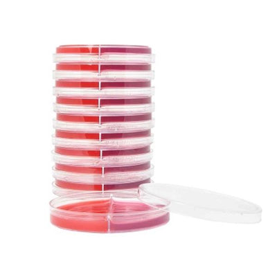 Hardy Diagnostics Biplate Culture Blood Agar/ MacConkey 15x100mm 10/Pk - J32