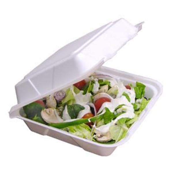 North American Corp Container Foam White With Hinged Lid 150/Ca - 705912