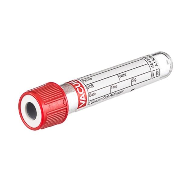 Greiner Vacuette Tube Ven BC Vacuette 2mL 13x75 PP Z Srm Clt Actvtr Rd/Wht 1200/Ca - 454236