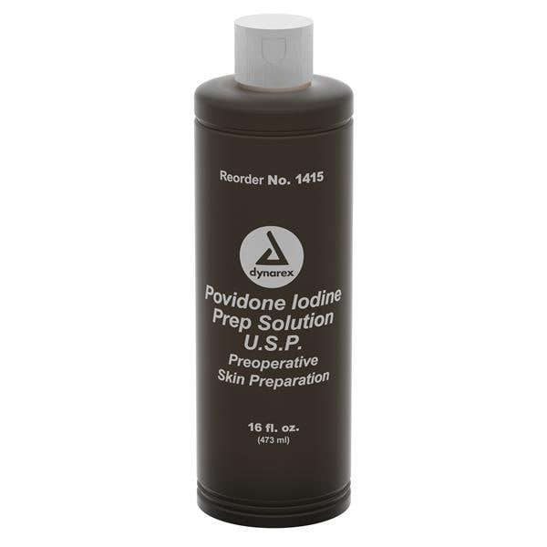 Dynarex Corporation Solution Prep PVP Iodine 10% 16oz/Bt, 24 BT/CA - 1415
