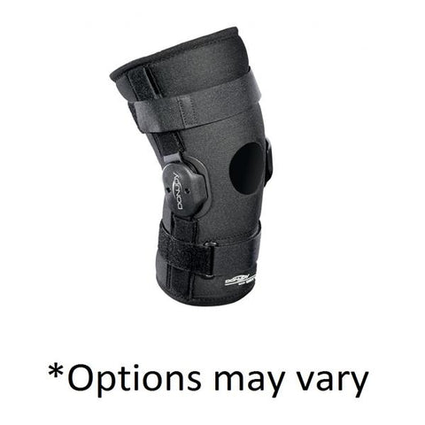 DJO, Inc Brace Wraparound Economy Adult Knee Drytex Black Size 2X-Large Universal Each - 11-2012-6