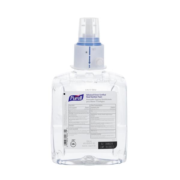 Gojo Industries Inc Sanitizer Hand Foam Purell Advanced f/ LTX-12 Dspnsr 70% Alc 1200 Rfl Btl 2/Ca - 1904-02