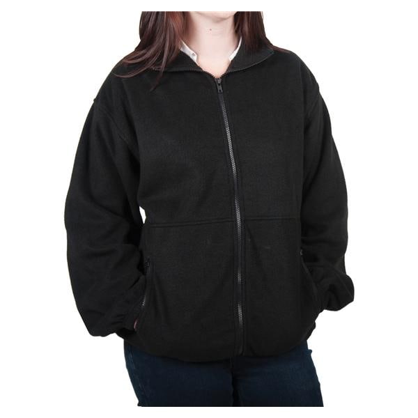Ultraclub Jacket Warm-Up Fleece 100% Polyester Womens Navy Small 2 Pockets Each - 939NVYS
