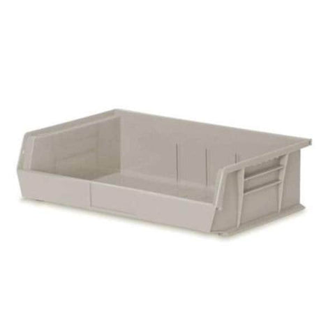 Marketlab Bin Organizer 16-1/2x10-7/8x5" Stone Heavy Duty Polymer With Label Slot Eachch - 6036-ST
