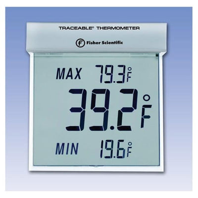 Fisher Scientific Co. Thermometer Laboratory Traceable -13-158F Bg Dgt LCD Dgt Dspl 4.25x3.5x0.75" Each - 15077959