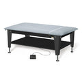 Hausmann Industries Table Exam Plinth 2" High Density Foam Top 72x30x20-30" Dove Gray 600lb Each - 4723-27-722