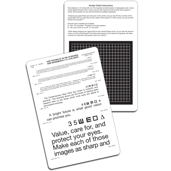 COMBINATION NEAR POINT READING/AMSLER CARD