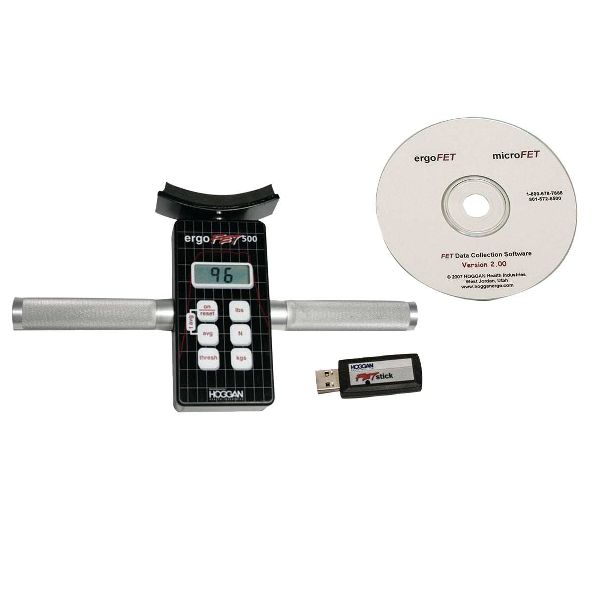 ErgoFET500 digital push/ pull dynamometer with clinic and data software