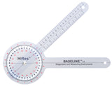 Baseline Plastic Goniometer - HiRes 360 Degree Head - 12 inch Arms, 25-pack - FE-12-1000HR-25
