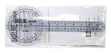 Baseline Plastic Goniometer - 360 Degree Head - 12 inch Arms - FE-12-1000