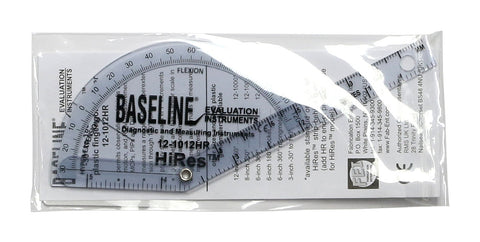 Baseline Plastic Goniometer - Finger - HiRes Flexion to Hyper-Extension  - FE-12-1012HR