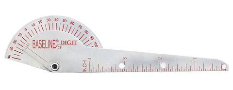 Baseline Finger Goniometer - Metal - 1-finger Design - 6 inch
