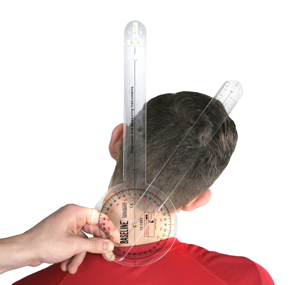 Baseline Plastic Absolute+Axis Goniometer - 360 Degree Head - 12 inch Arms, 25-pack - FE-12-1025-25